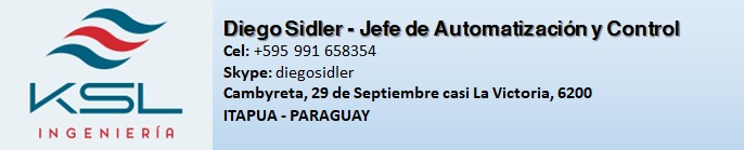 Diego Sidler jefe de automatizacion y control 